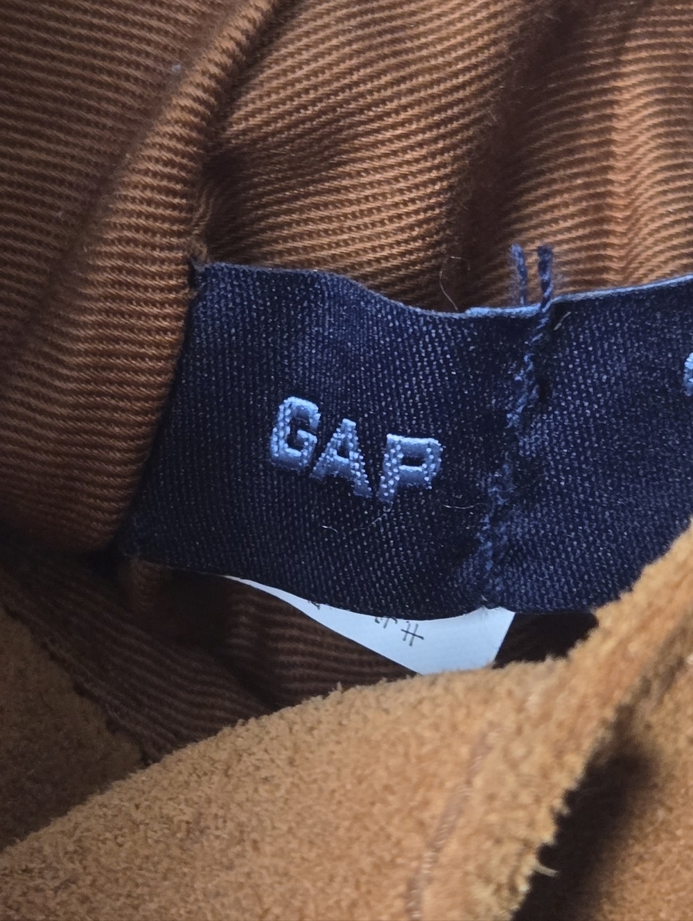 Vintage 2002 GAP Brown Suede Hobo Bag Y2K Minimalist Shoulder Bag - Picture 12 of 15